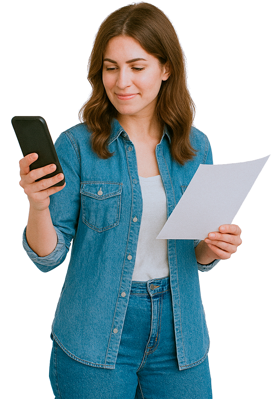 Женщина, пользователь личного кабинета